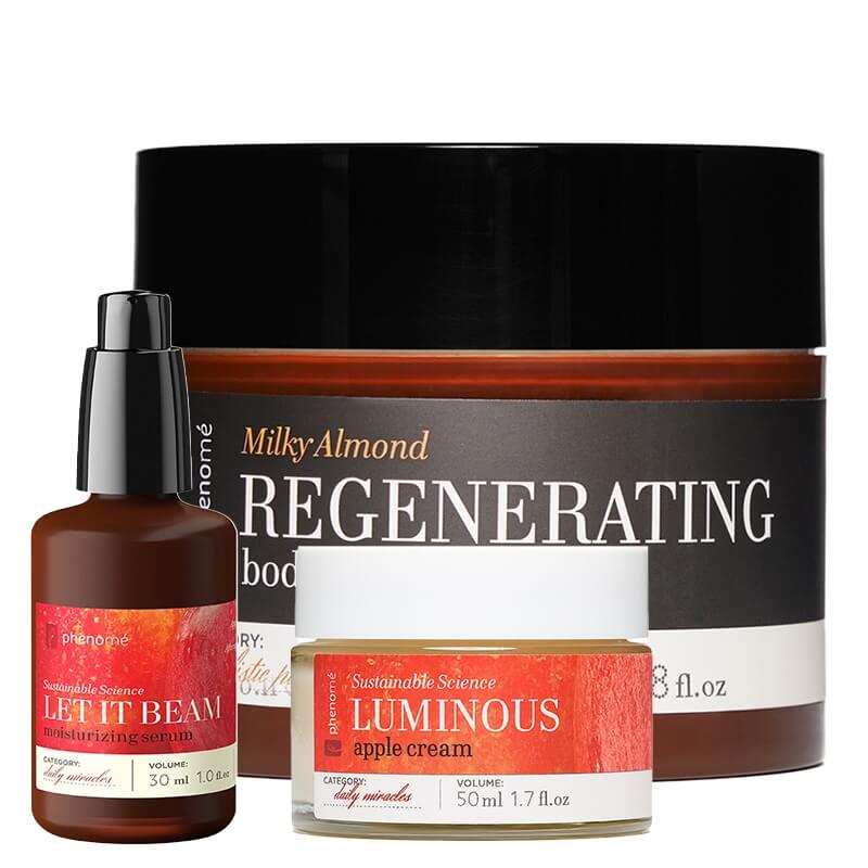 Phenome Moisturizing Set ZESTAW Serum 30 ml + Krem na dzień 50 ml + Masło do ciała 200 ml GRATIS