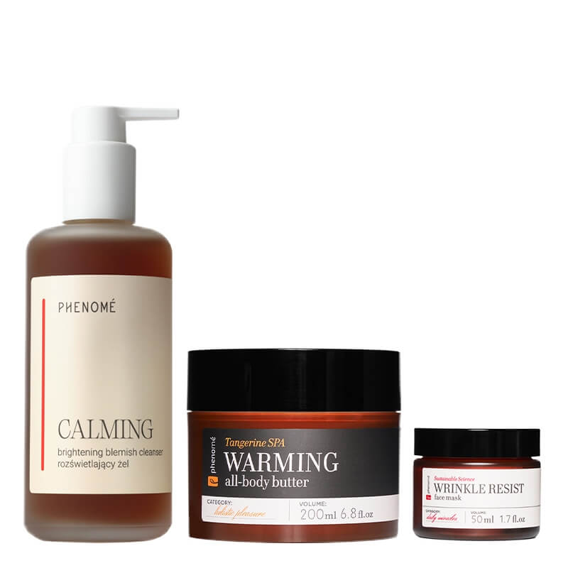 Phenome Perfect Ritual ZESTAW Żel do mycia twarzy 200 ml + Odmładzająca maska do twarzy 50 ml + Masło do ciała 200 ml