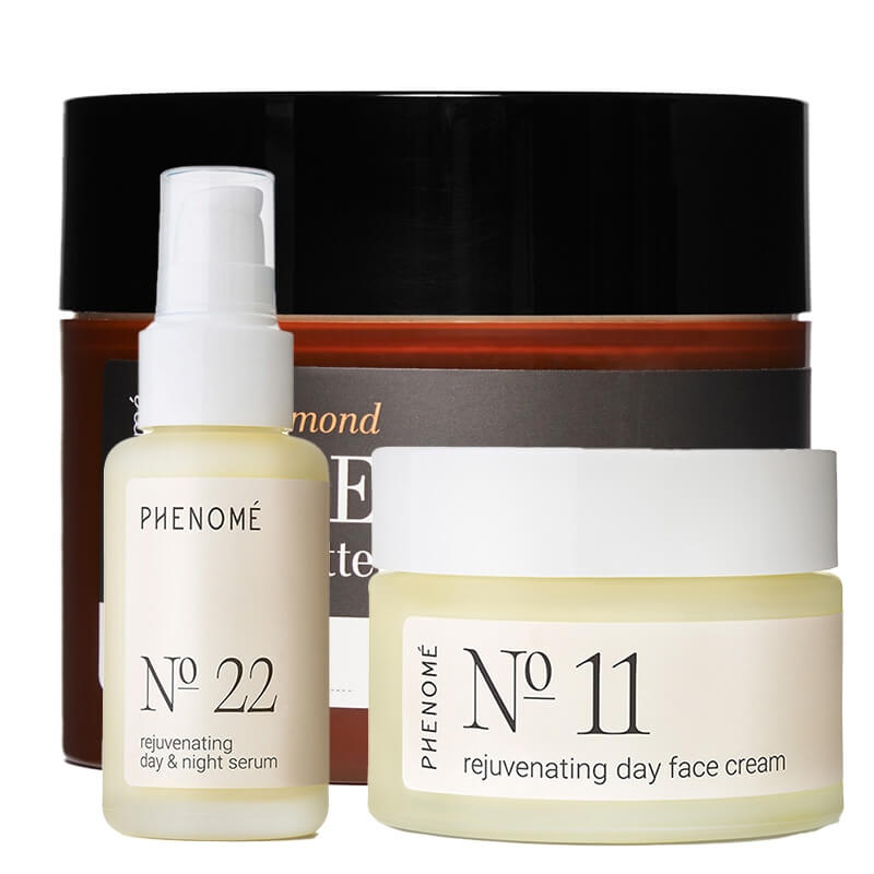 Phenome Rejuvenation And Regenerating Set ZESTAW Regenerujące serum 50 ml + Odmładzający krem 50 ml + Regenerujące masło do ciała 200 ml GRATIS