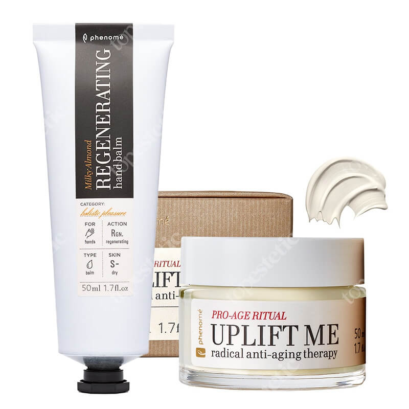 Phenome Uplift Me + Regenerating Hand Balm ZESTAW Liftingujący krem 50 ml + Krem do rąk silnie regenerujący 50 ml