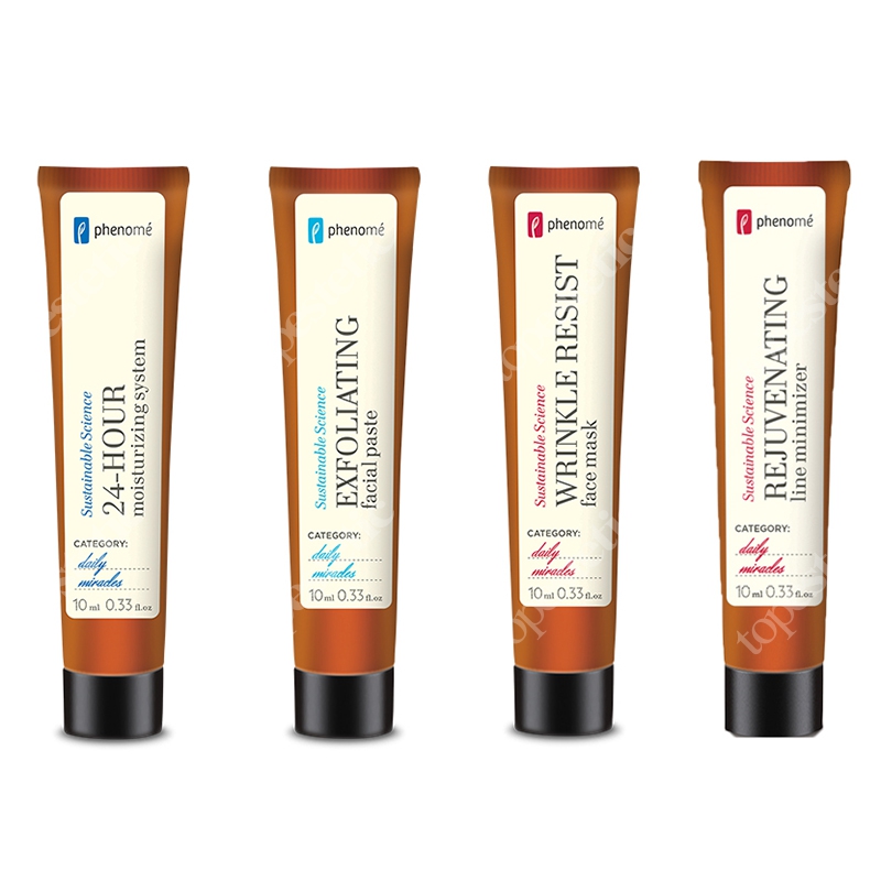 Phenome Wypróbuj Mnie 2019 ZESTAW Maska 10 ml + Peeling 10 ml + Krem 10 ml + Krem 10 ml