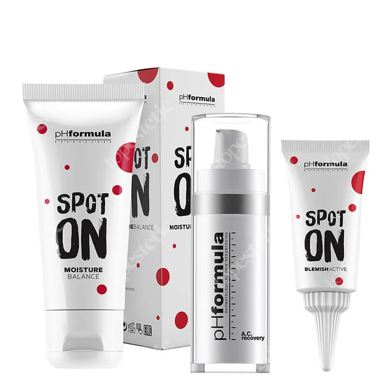 pHformula A.C. Recovery + Spot On ZESTAW Serum przeciwtrądzikowe 30 ml + Punktowy preparat 20 ml + Krem 50 ml