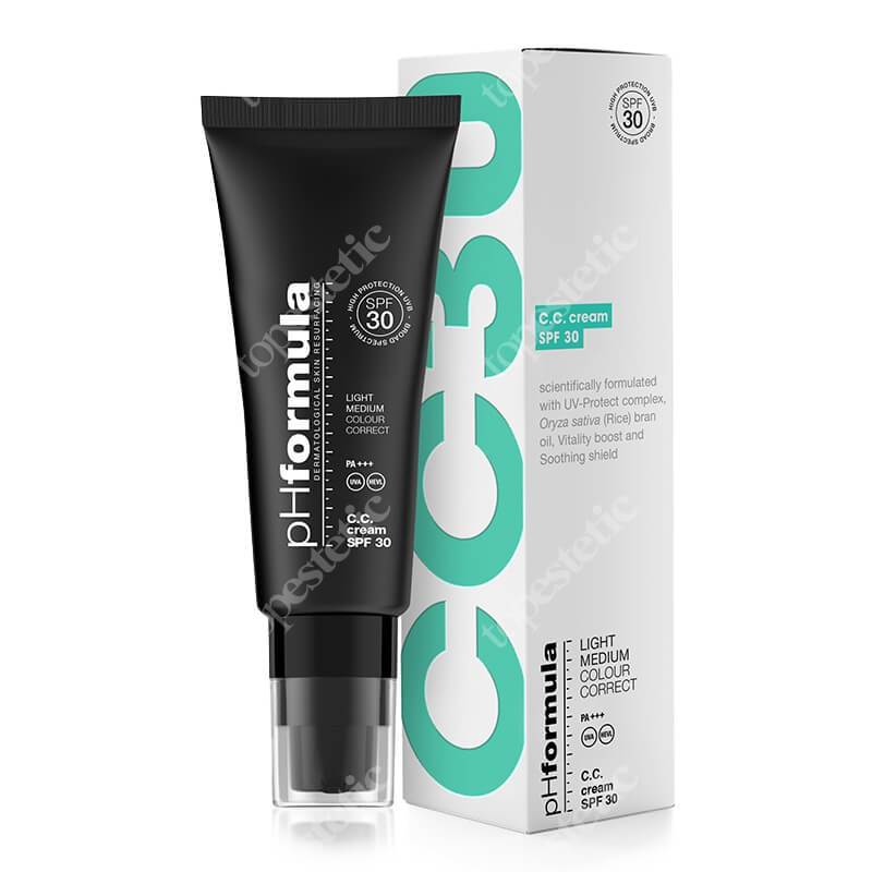 pHformula C.C. Cream SPF 30 PA+++ Light Medium Krem barwiony ochronny z witaminą C 50 ml