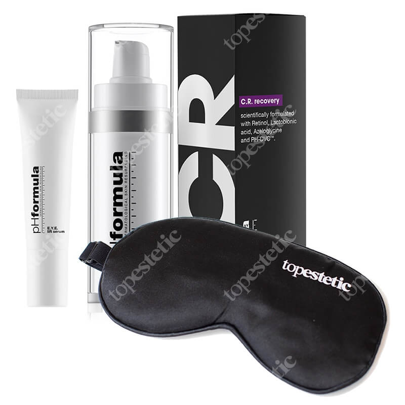 pHformula CR Recovery + Eye Lift Serum + Maska Topestetic ZESTAW Serum przeciwnaczynkowe 30 ml + Innowacyjne serum pod oczy 13.5 ml + Czarna maska na oczy Topestetic 1 szt
