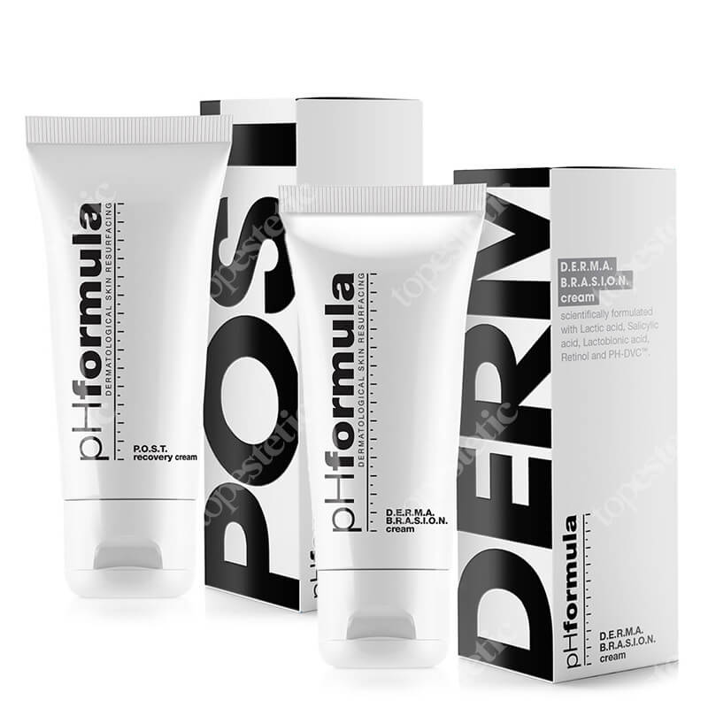pHformula Dermabrasion Cream + POST Recovery ZESTAW Kremowy peeling do domowego resurfacingu 50 ml + Aktywny krem przyspieszający regenerację 50 ml