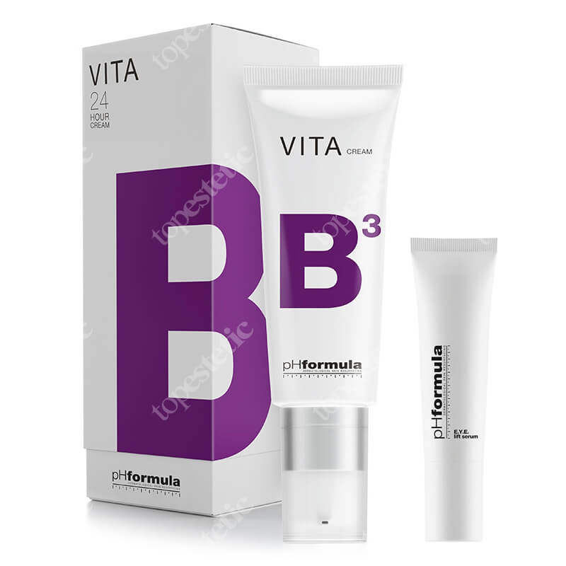 pHformula Eye Lift Serum + VITA B3 Cream 24h ZESTAW Innowacyjne serum pod oczy 13.5 ml + Krem łagodząco-przeciwnaczynkowy z 5% niacyną 50 ml