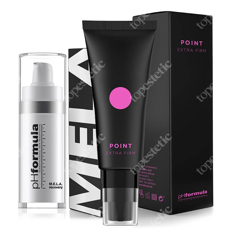 pHformula MELA Recovery + POINT Extra Firm ZESTAW Kremowy aktywny koncentrat - terapia na noc 30 ml + Krem ujędrniający z kompleksem peptydowym 50 ml