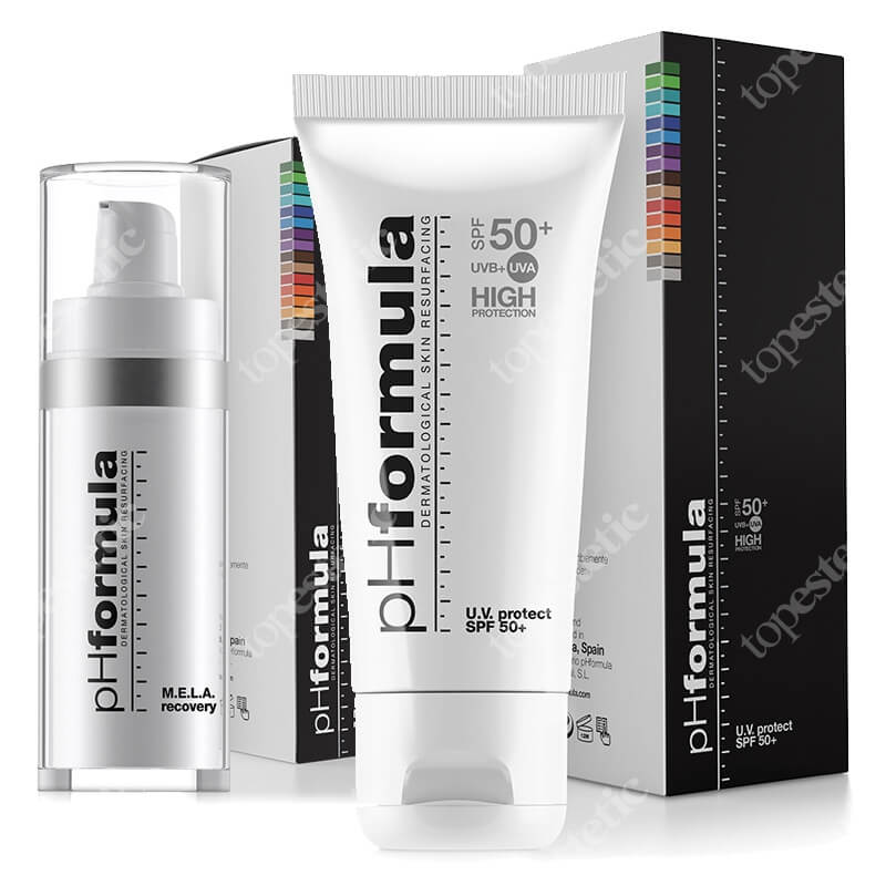pHformula MELA Recovery + UV Protect SPF 50+ ZESTAW Kremowy aktywny koncentrat - terapia na noc 30 ml + Aktywny krem ochronny 50 ml