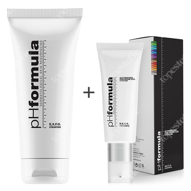 pHformula Neck Recovery + EXFO Cleanse ZESTAW Aktywny krem pielęgnujący skórę szyi i dekoltu 30 ml + Emulsja oczyszczająca 200 ml
