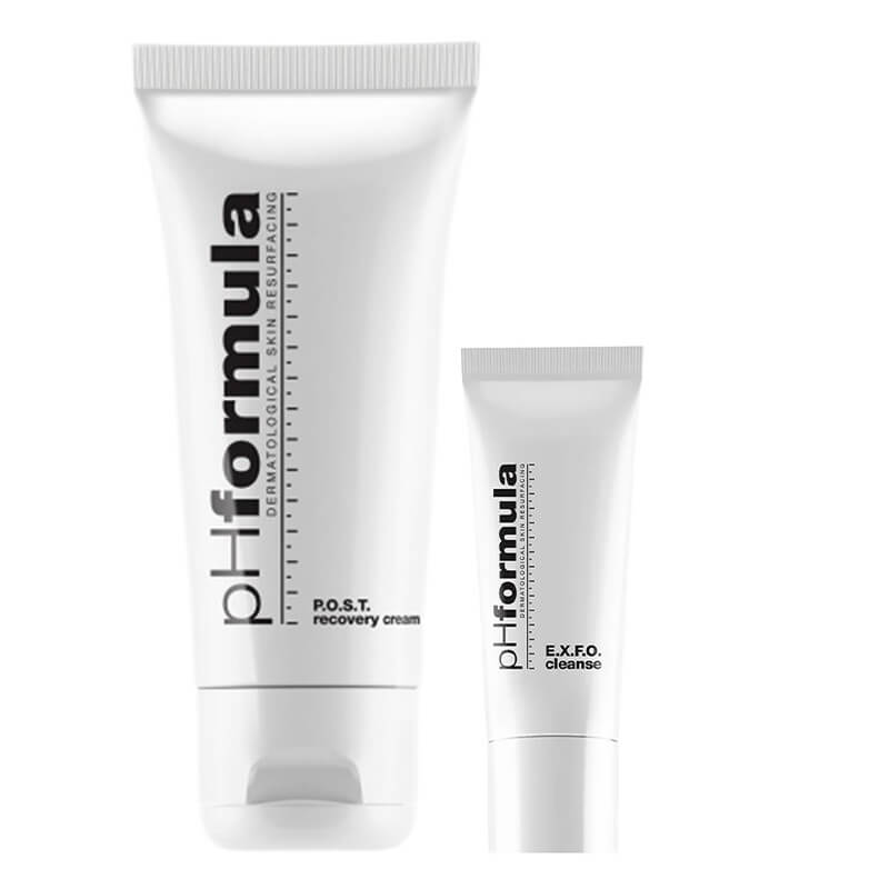 pHformula POST Recovery + EXFO Cleanse Travel Size ZESTAW Aktywny krem przyspieszający regenerację 100 ml + Emulsja oczyszczająca 20 ml