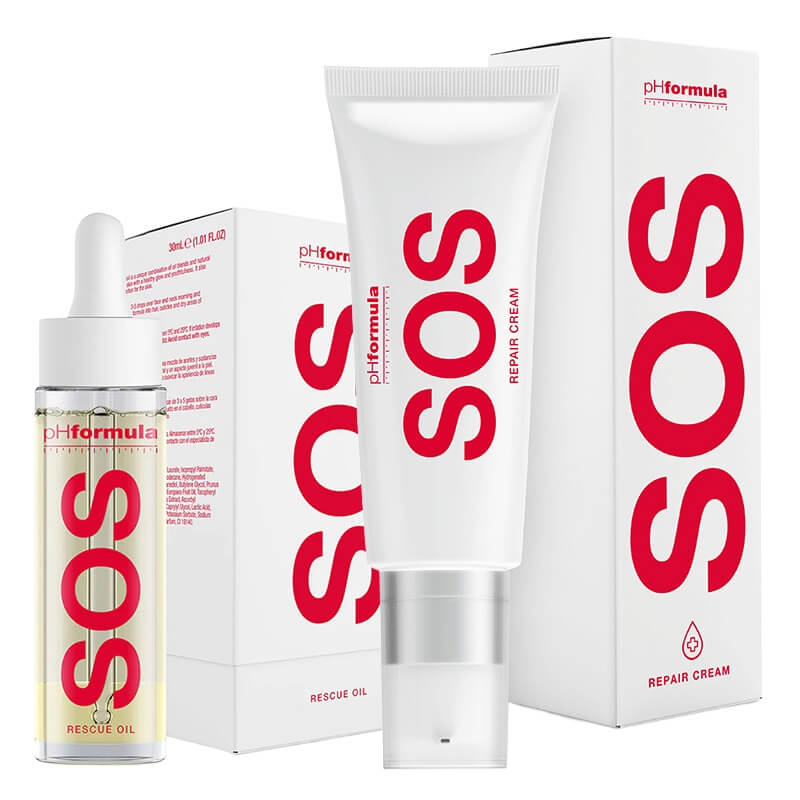 pHformula S.O.S. Skin Rescue Kit ZESTAW Dwufazowy olejek SOS 30 ml + Pozabiegowy krem naprawczy 50 ml