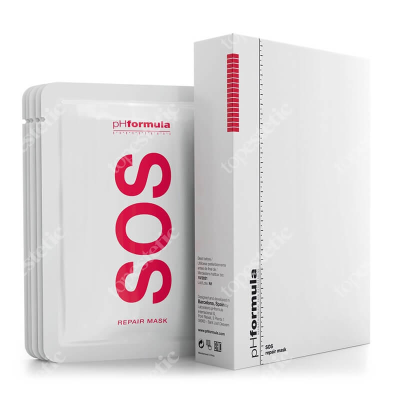 pHformula SOS Repair Mask x 5 ZESTAW Maska naprawcza, wspiera przywrócenie funkcji bariery hydrolipidowej 25 g x 5