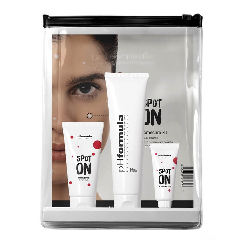 pHformula Spot On Homecare Kit ZESTAW Delikatny żel myjący 100 ml + Punktowy preparat 20 ml + Krem 50 ml