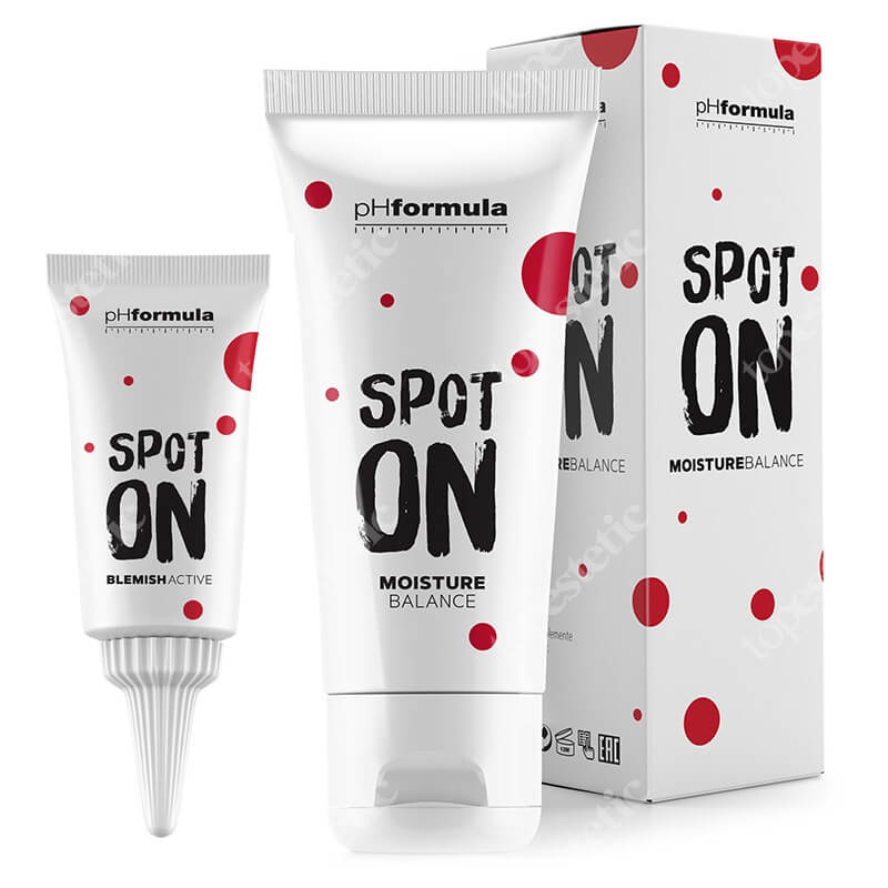 pHformula Spot On Set ZESTAW Krem nawilżający i regulujący wydzielanie sebum 50 ml + Punktowy preparat na niedoskonałości 20 ml