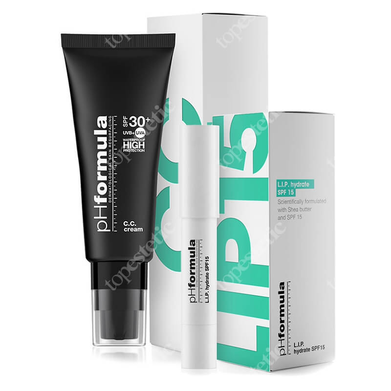 pHformula Suncare Set ZESTAW Krem barwiony ochronny z retinolem i witaminą C 50 ml + Pomadka do ust z filtrem UVA i UVB 3 g