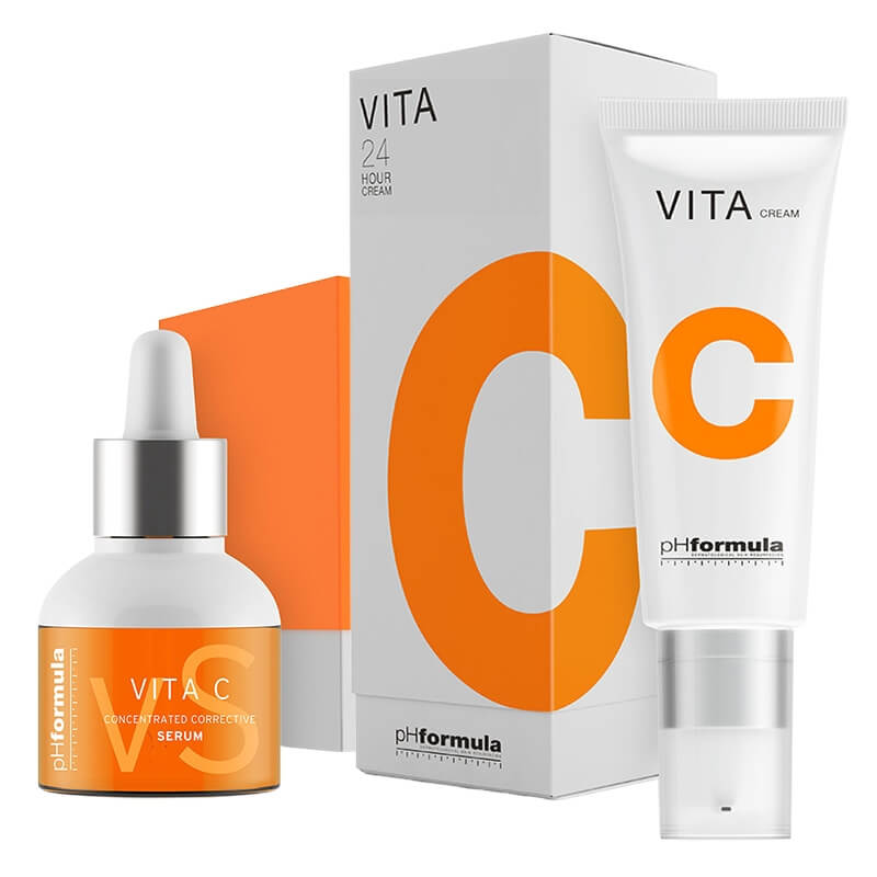 pHformula Vita C Bright Set ZESTAW Aktywne serum na bazie witaminy C 30 ml + Aktywny krem o silnym działaniu antyoksydacyjnym 50 ml