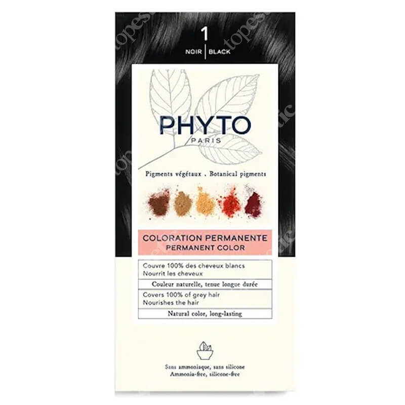 Phyto PhytoColor Farba do włosów - czarny (kolor 1 Noir) 1 szt