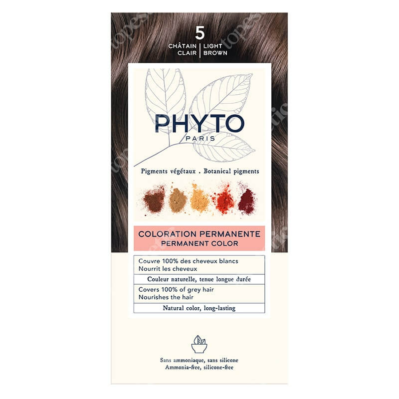 Phyto PhytoColor Farba do włosów - jasny kasztan (kolor 5 Chatain Clair) 1 szt
