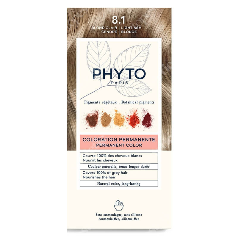 Phyto PhytoColor Farba do włosów - jasny popielaty blond (kolor 8.1 Blond Clair Cendre) 1 szt
