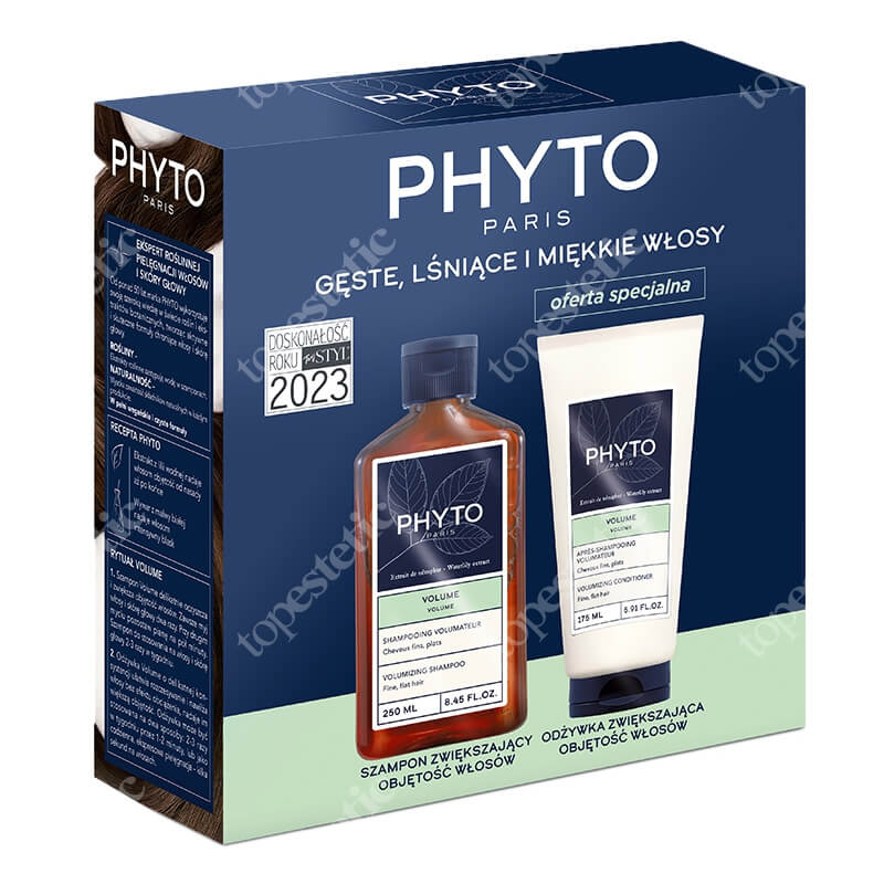 Phyto Phytovolume ZESTAW Szampon zwiększający objętość włosów 250 ml + Odżywka do włosów zwiększająca objętość 175 ml