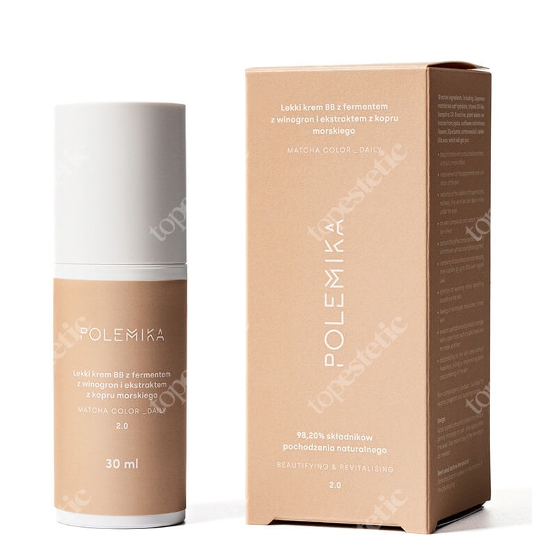 Polemika Matcha Color Daily Lekki krem BB z fermentem z winogron i ekstraktem z kopru morskiego (kolor 2.0) 30 ml