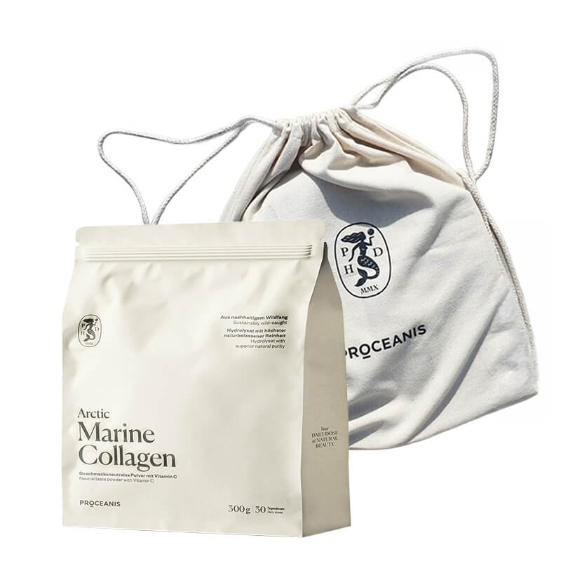 Proceanis Arctic Marcine Collagen + Backpack bag ZESTAW 100% kolagenu z dzikiego dorsza 300 g + Plecak - worek 1 szt