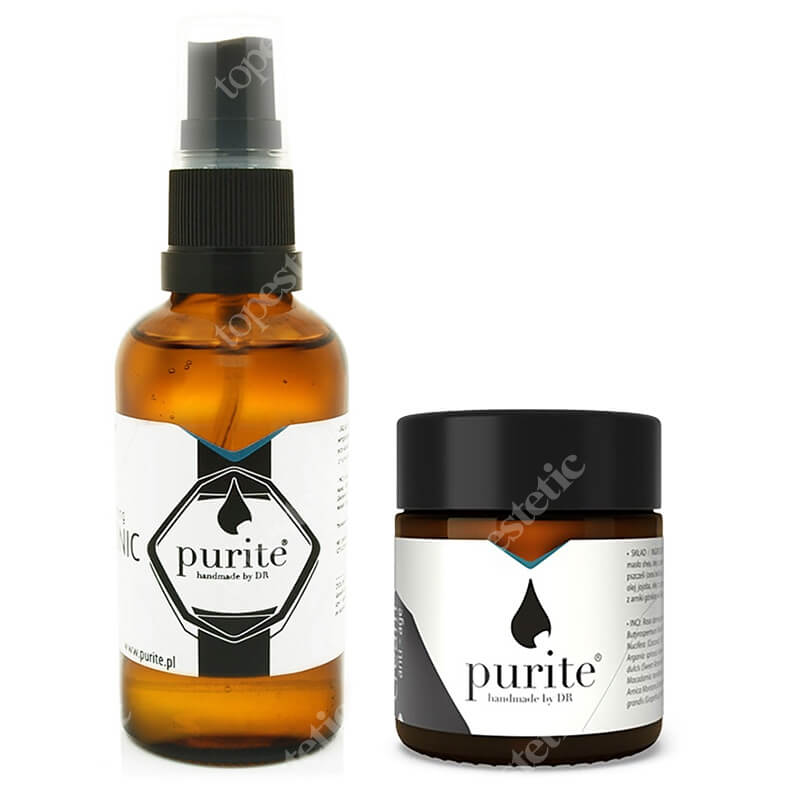 Purite Anti Age Set ZESTAW Tonik ujędrniająco-łagodzący 50 ml + Krem odżywczo-regenerujący 30 ml
