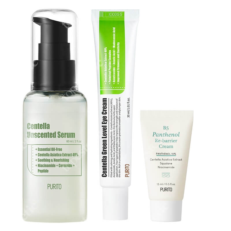 Purito Basic Set ZESTAW Serum 60 ml + Krem pod oczy 30 ml + Regenerujący krem 15 ml