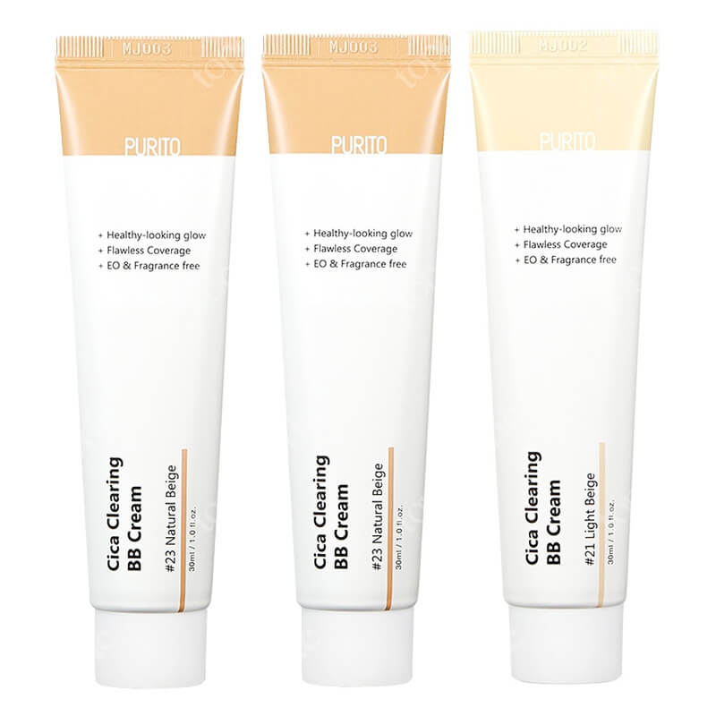 Purito Best Colour ZESTAW Krem BB cica (23 Natural Beige) 30 ml x 2 + Krem BB cica (21 Light Beige) 30 ml