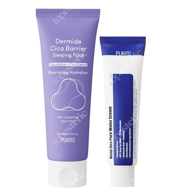 Purito Day And Night ZESTAW Nawilżający krem 50 ml + Krem na noc z wyciągiem z wąkroty azjatyckiej 80 ml