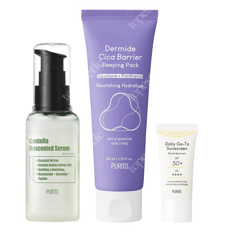 Purito Day And Night ZESTAW Serum 60 ml + Krem SPF50 15 ml + Krem na noc 80 ml