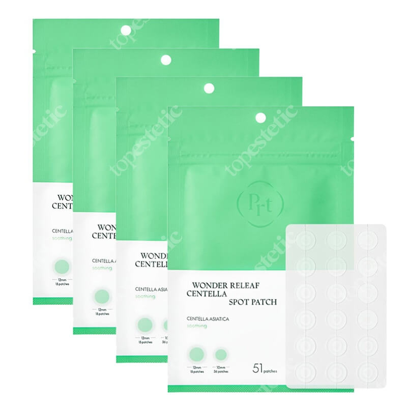 Purito Seoul Wonder Releaf Centella Spot Patch x 4 ZESTAW Plastry do stosowania punktowo na stany zapalne i do pielęgnacji blizn 51 szt x 4