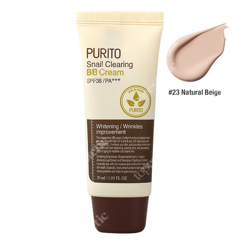 Purito Snail Clearing BB Cream Natural Beige Krem BB z wyciągiem ze śluzu ślimaka (odcień 23 Naturalny beż) 30 ml