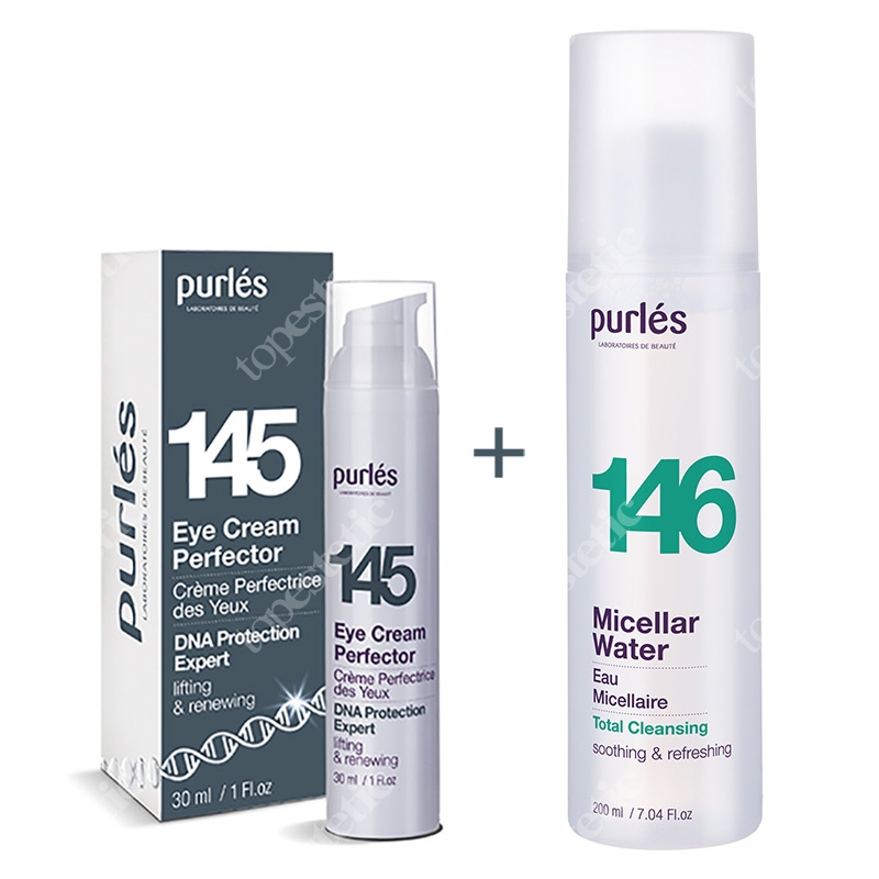 Purles 145 Eye Cream Perfector + 146 Micellar Water ZESTAW Krem pod oczy 30 ml + Woda micelarna 200 ml