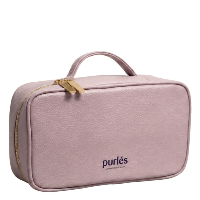Purles Kosmetyczka Kosmetyczka ze skóry ekologicznej (kolor zgaszony róż) 1 szt