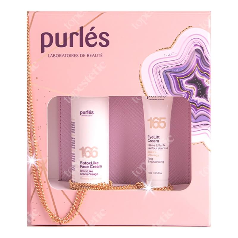 Purles X-Mas Box III ZESTAW Liftingujący krem pod oczy 15 ml + Liftingujący krem do twarzy 50 ml + Etui na telefon 1 szt