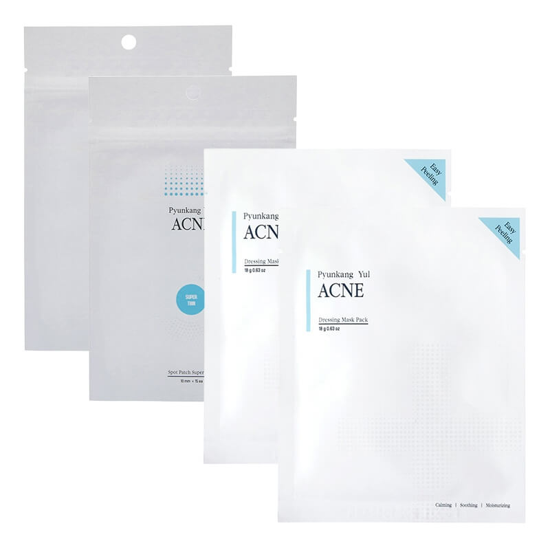 Pyunkang Yul ACNE Set ZESTAW Płatki dla cery trądzikowej 1 szt x 2 + Ultracienkie plastry punktowe na zmiany trądzikowe 15 szt x 2