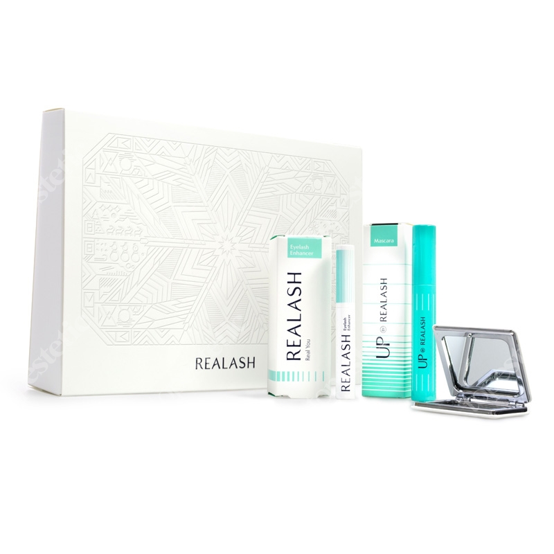 Realash Perfect Lashes Set Realash Eyelash Enhancer 3 ml + Up by Realash 8 ml + lusterko Realash