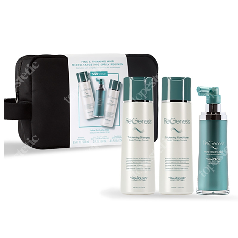 Regenesis Total Care Regimen Set - Longer Hair ZESTAW Szampon 250 ml + Odżywka 250 ml + Spray 60 ml + Kosmetyczka 1 szt.