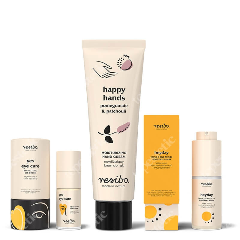 Resibo Heyday + Yes Eye Care + Krem do rąk GRATIS ZESTAW Serum z potrójną witaminą C 30 ml + Krem pod oczy 15 ml