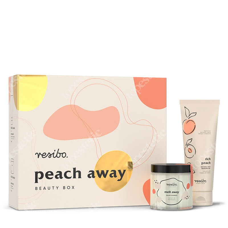 Resibo Peach Away ZESTAW Balsam do demakijażu 100 ml + Naturalny żel myjący do twarzy 125 ml