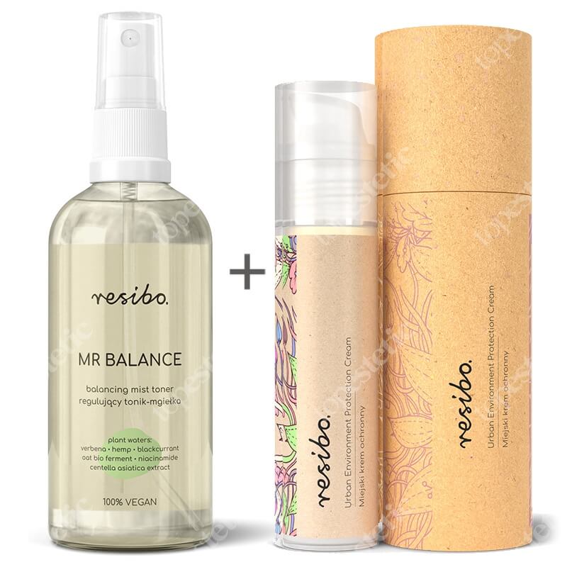 Resibo Urban Environment Protection Cream + Mr Balance ZESTAW Miejski krem ochronny 50 ml + Regulujący tonik - mgiełka 100 ml