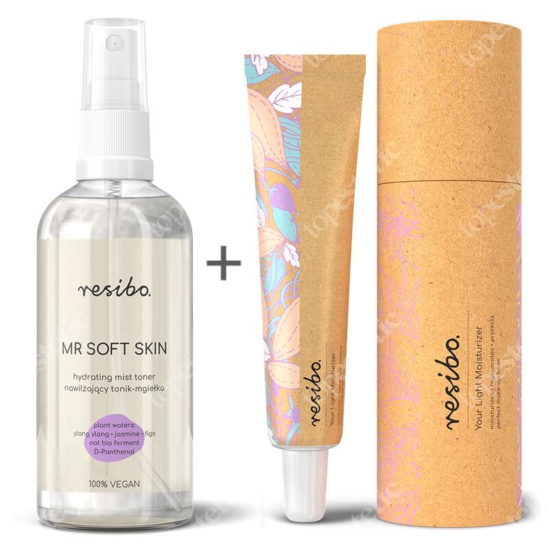 Resibo Your Light Moisturizer + Mr Soft Skin ZESTAW Lekki krem nawilżający 50 ml + Nawilżający tonik - mgiełka 100 ml