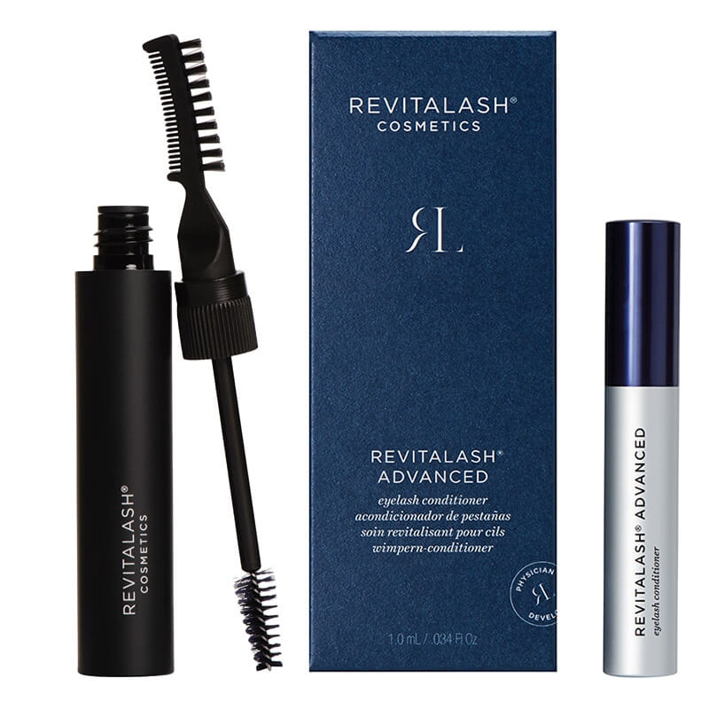 Revitalash Brow Gel + Eyelash Conditioner ZESTAW Koloryzujący żel do brwi﻿ - ciemny brąz 7,4 ml + Odżywka stymulująca wzrost rzęs 1,0 ml