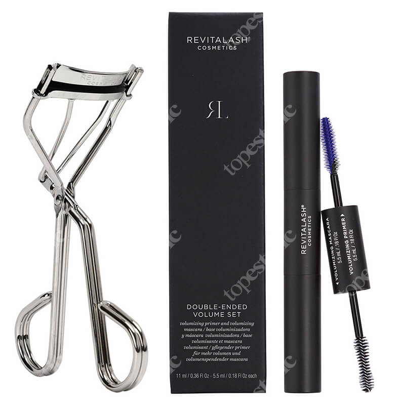 Revitalash Double Ended Volume Set + Zalotka ZESTAW Tusz i podkład 2w1, 11 ml + Piękno dla Twoich oczu dzięki zalotce z oryginalnej kolekcji 1 szt
