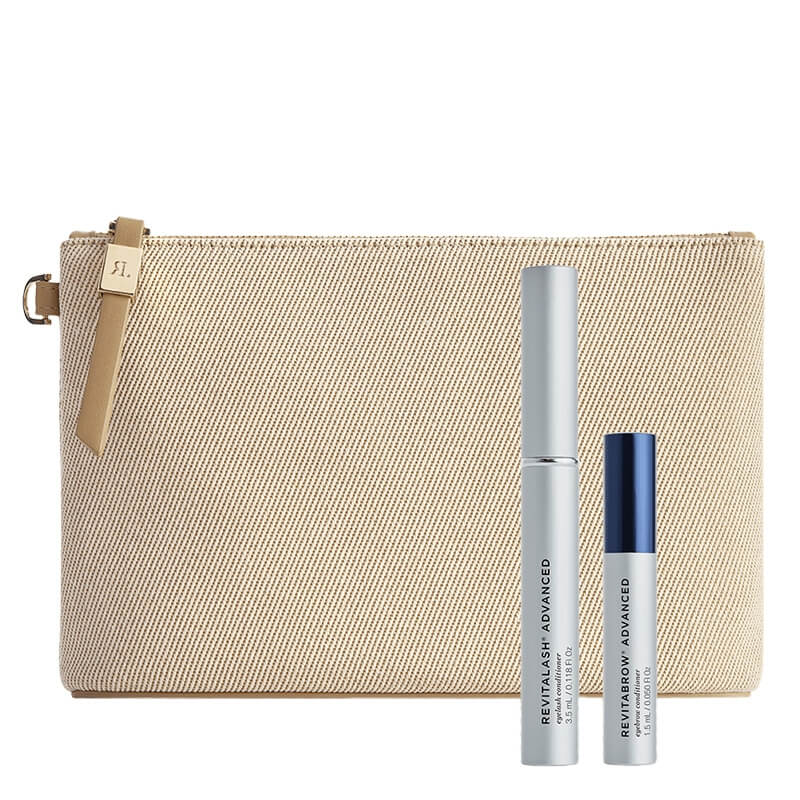 Revitalash Effortless Beauty Collection Lash ZESTAW Odżywka stymulująca wzrost rzęs 3,5 ml + Odżywka stymulująca wzrost brwi 1,5 ml + Kosmetyczka 1 szt