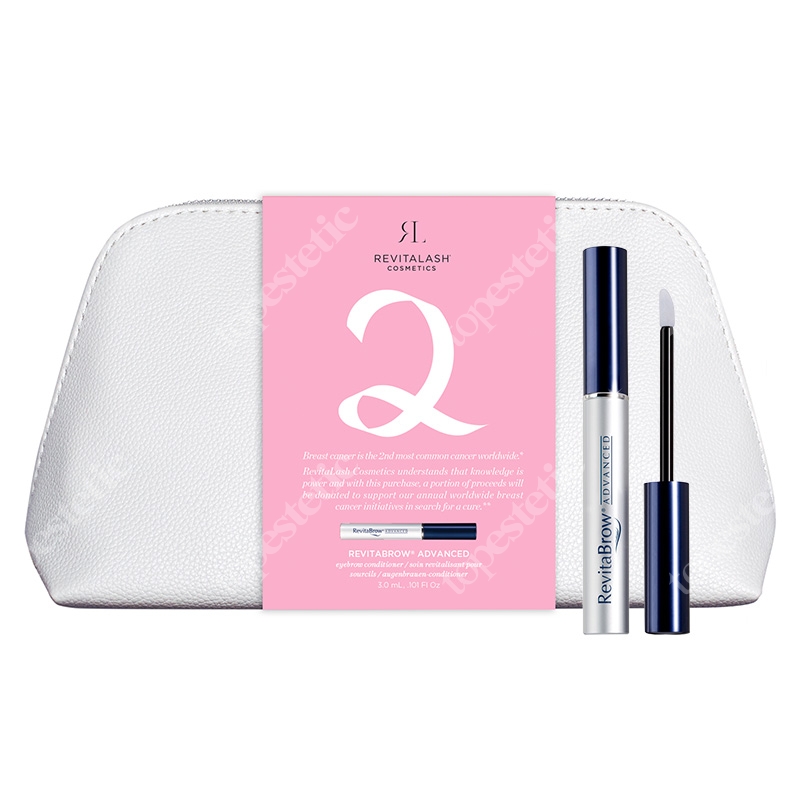 Revitalash Eternally Pink RevitaBrow ZESTAW Odżywka stymulująca wzrost brwi 3 ml + Kosmetyczka