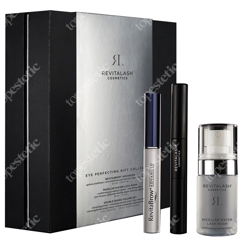 Revitalash Eye Perfecting Set ZESTAW Odżywka stymulująca wzrost brwi 3 ml + Tusz i podkład 2w1 - 5 ml + Woda micelarna 30 ml