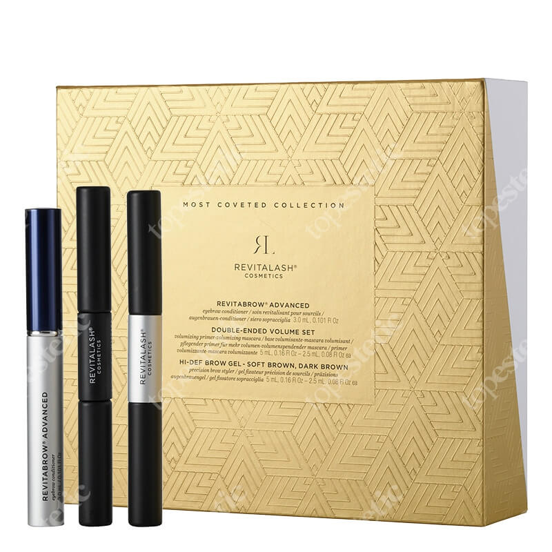 Revitalash The Most Coveted Collection To Brow ZESTAW Odżywka stymulująca wzrost brwi 3 ml + Tusz i podkład 5 ml + Żel do brwi﻿ - jasnybrąz/ciemny brąz 5ml (2x 2,5 ml)