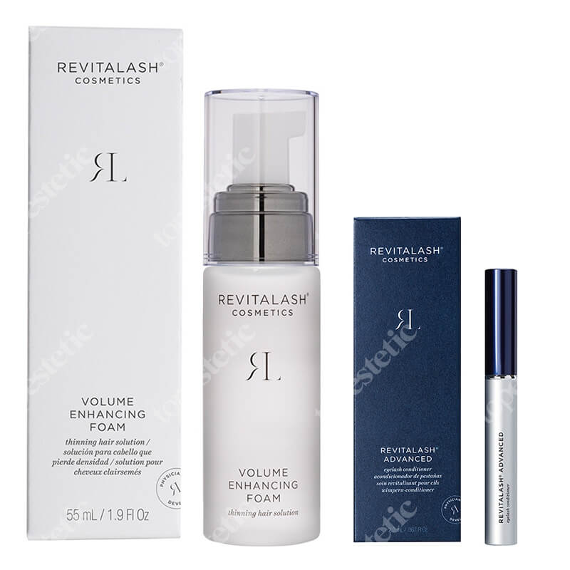 Revitalash Hair And Lash ZESTAW Odżywka stymulująca wzrost włosów 55 ml + Odżywka stymulująca wzrost rzęs - 3 miesięczna kuracja 2,0 ml